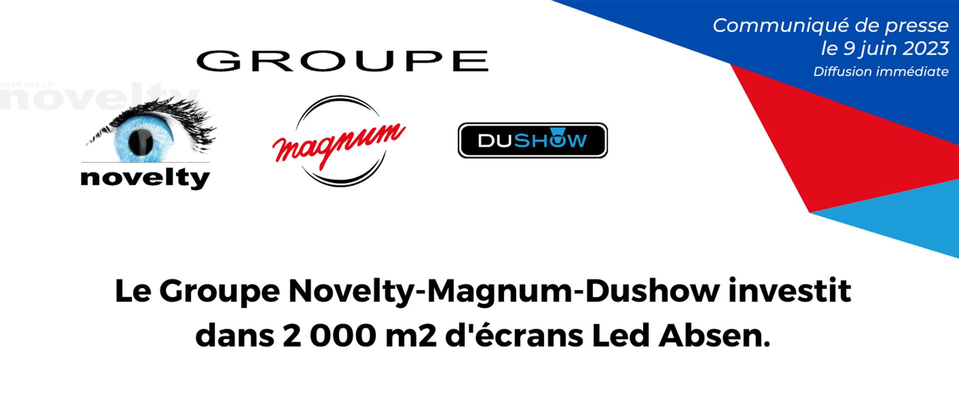 Visuel The Groupe Novelty-Magnum-Dushow invests in 2,000 square meters of Absen LED screens.